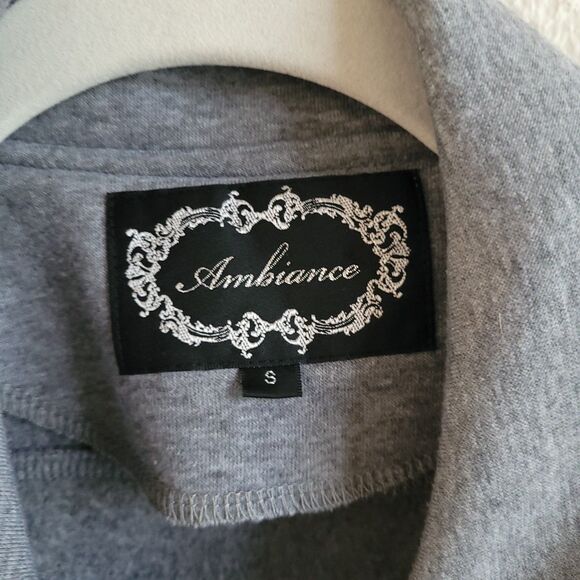 Double Breasted Peacoat Womens S Gray Belted Ambiance Apparel - Picture 5 of 16